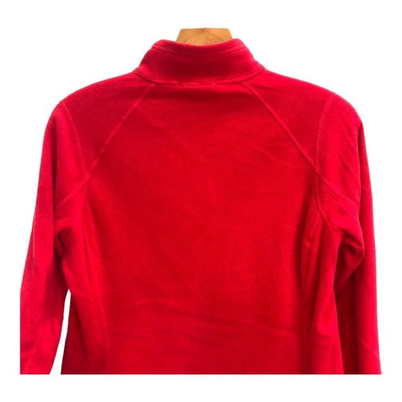 The North Face Women's Hot Pink 1/4 Zip Fleece Polartec Pullover Sweater Medium - Picture 5 of 8